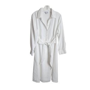 Gibson Latimer women maxi pullover dress Size XL Tie Front Button Detail